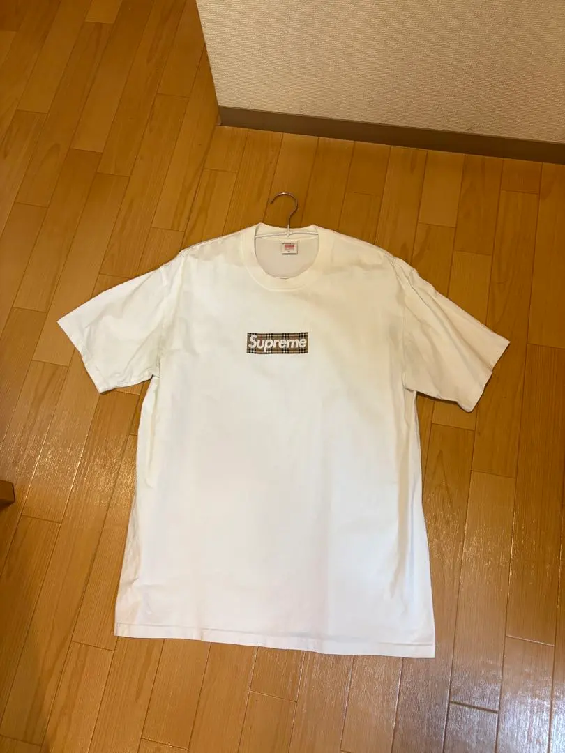 Supreme Burberryチェック Tシャツ XL