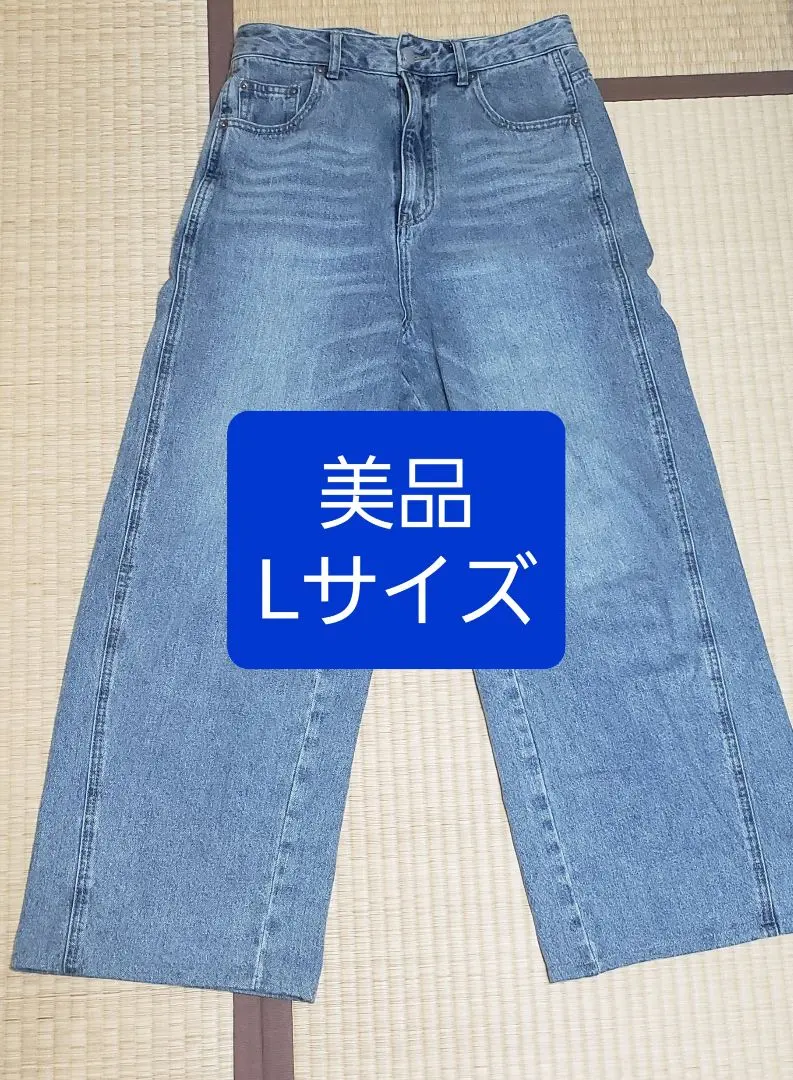 【美品】グローバルワーク レディース ワイドデニム