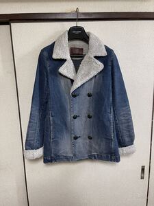 Denim japonés con orillo FACTOTUM BOA DENIM PEA COAT P INDIGO