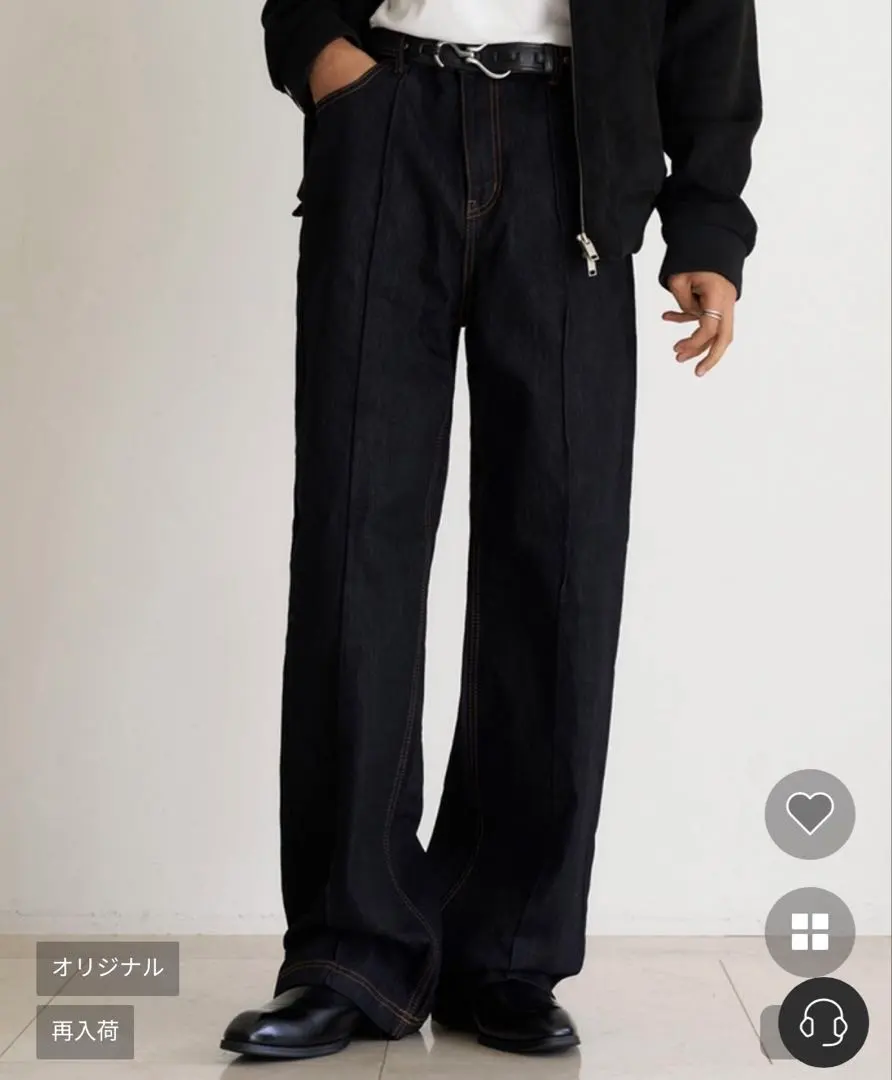 clutch ピンタックデニムパンツ S