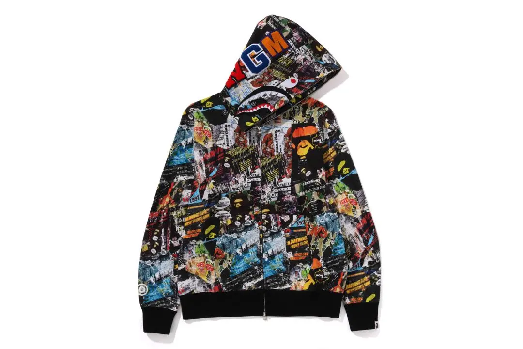 BAPE Album Monogram Shark Hoodie Mサイズ