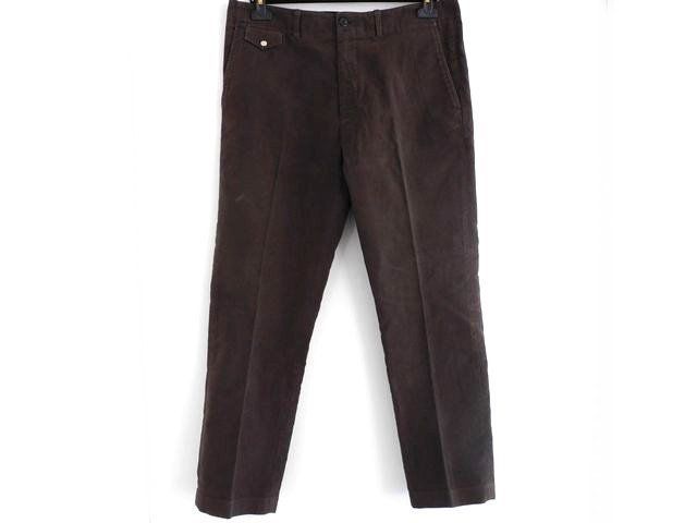 ルイヴィトン メンズ モールスキン コットン パンツ ■ サイズ42 ダークブラウン系 茶 LOUIS VUITTON □8A