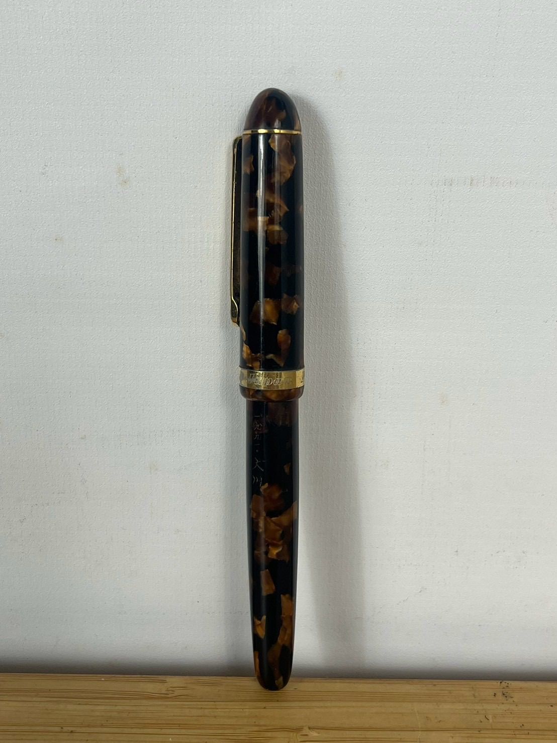 【埼玉発】Platinum プラチナ 万年筆 #3776 14K セルロイド べっ甲柄 日本製 筆記未確認