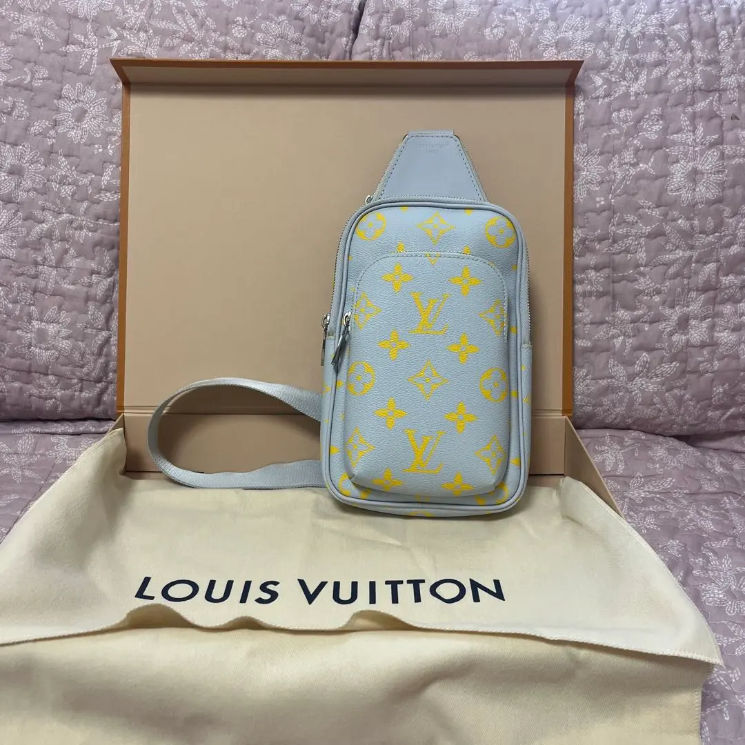 LOUIS VUITTON ショルダーバッグ グレー/イエロー
