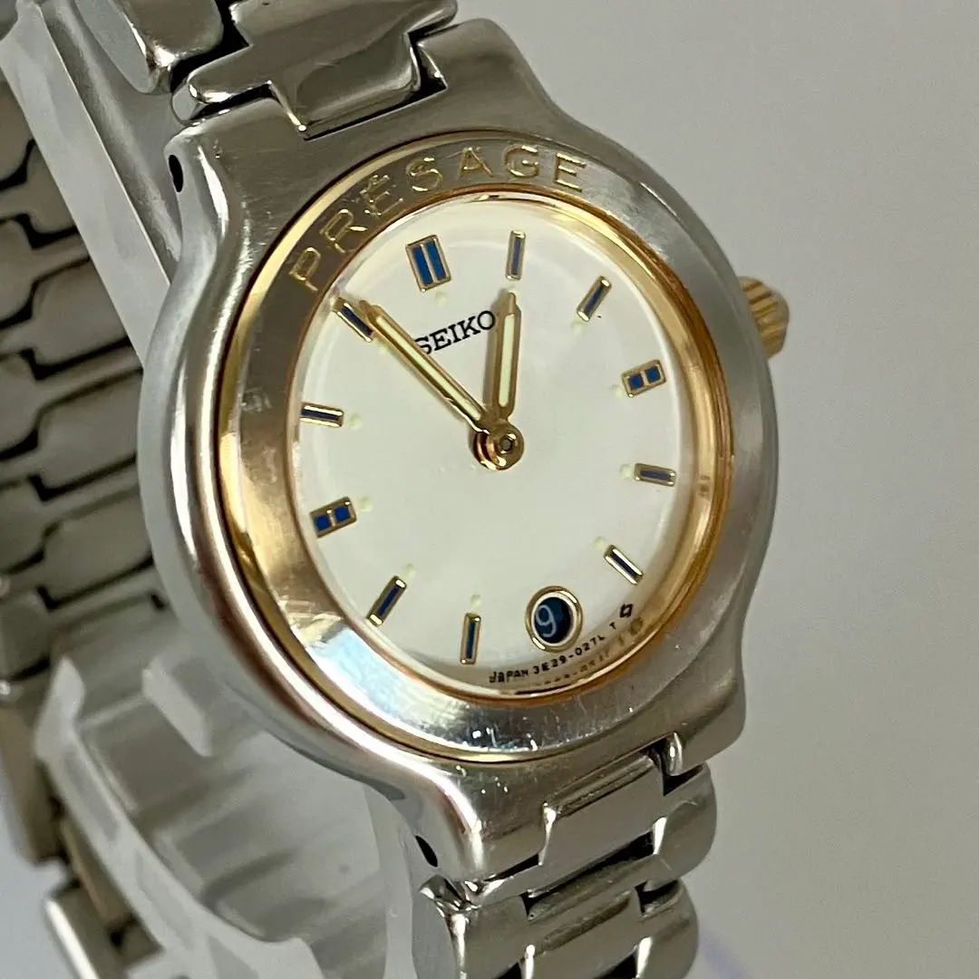 SEIKO セイコー プレサージュ 3E29-0090 腕時計 ホワイト系 稼動