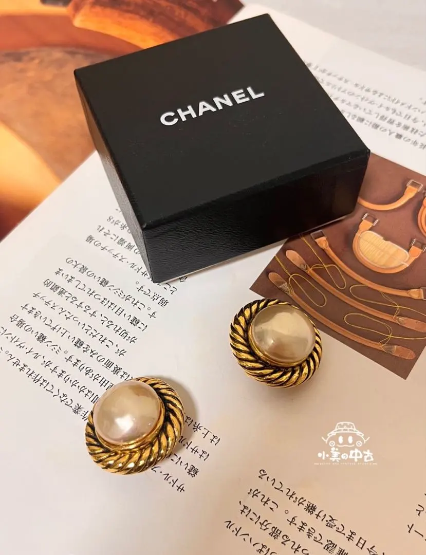 CHANEL ヴィンテージ イヤリング パール ゴールドカラー