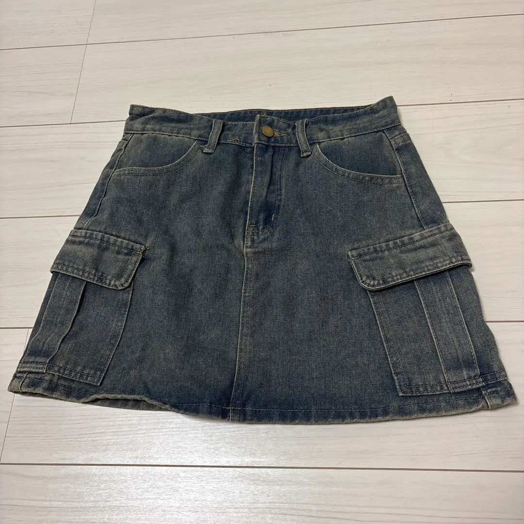 デニム カーゴ ミニスカート