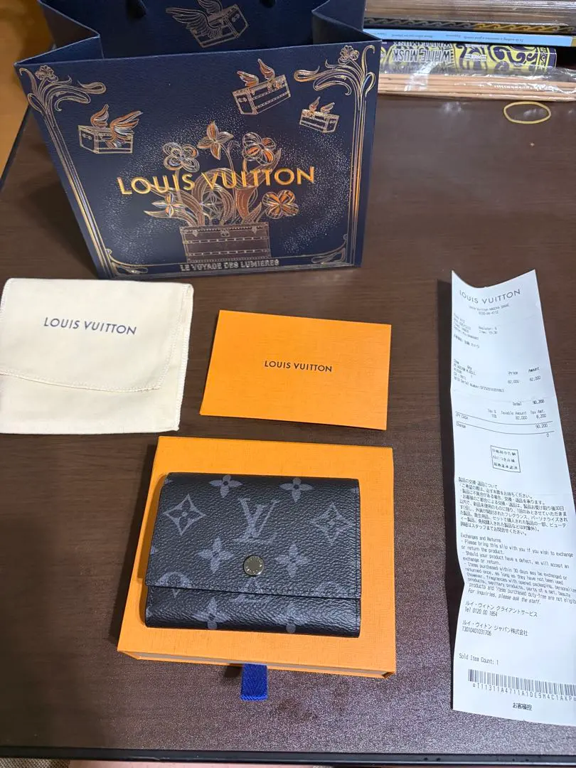 Louis Vuitton 三つ折り財布 ブラック、コインケースセット