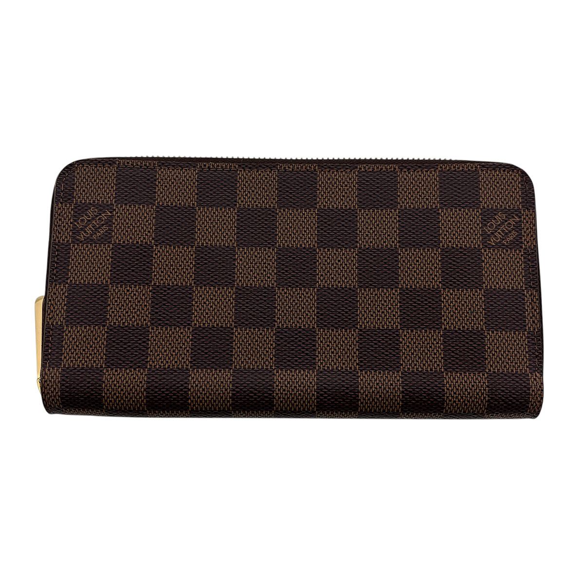 LOUIS VUITTON ルイ・ヴィトン ジッピー ウォレット 長財布 N60046 レディース ダミエキャンバス ブラウン ローズ バレリーヌ エベヌ 中古