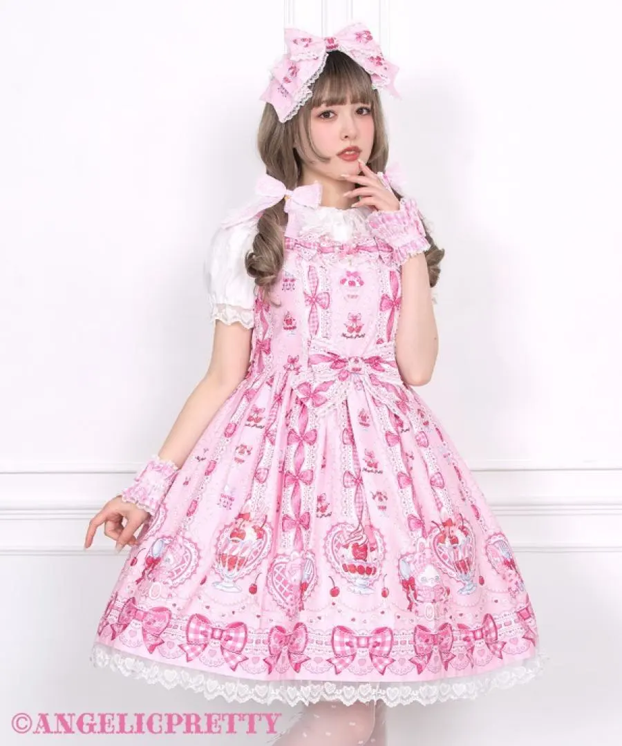 Bunny Ribbon Parfaiteriaジャンパースカートセット ピンク