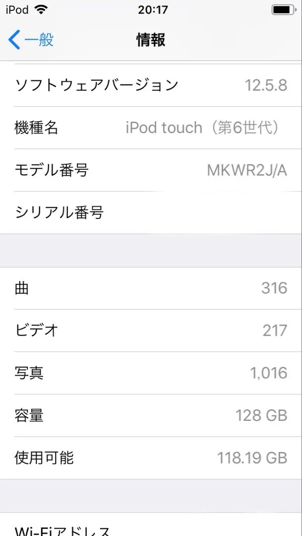 Apple iPod touch 第6世代 128GB シルバー 本体