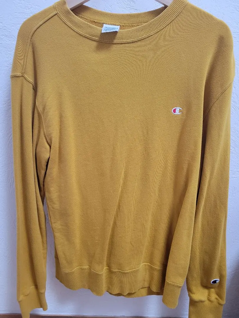 Champion クルーネック スウェット マスタード XL