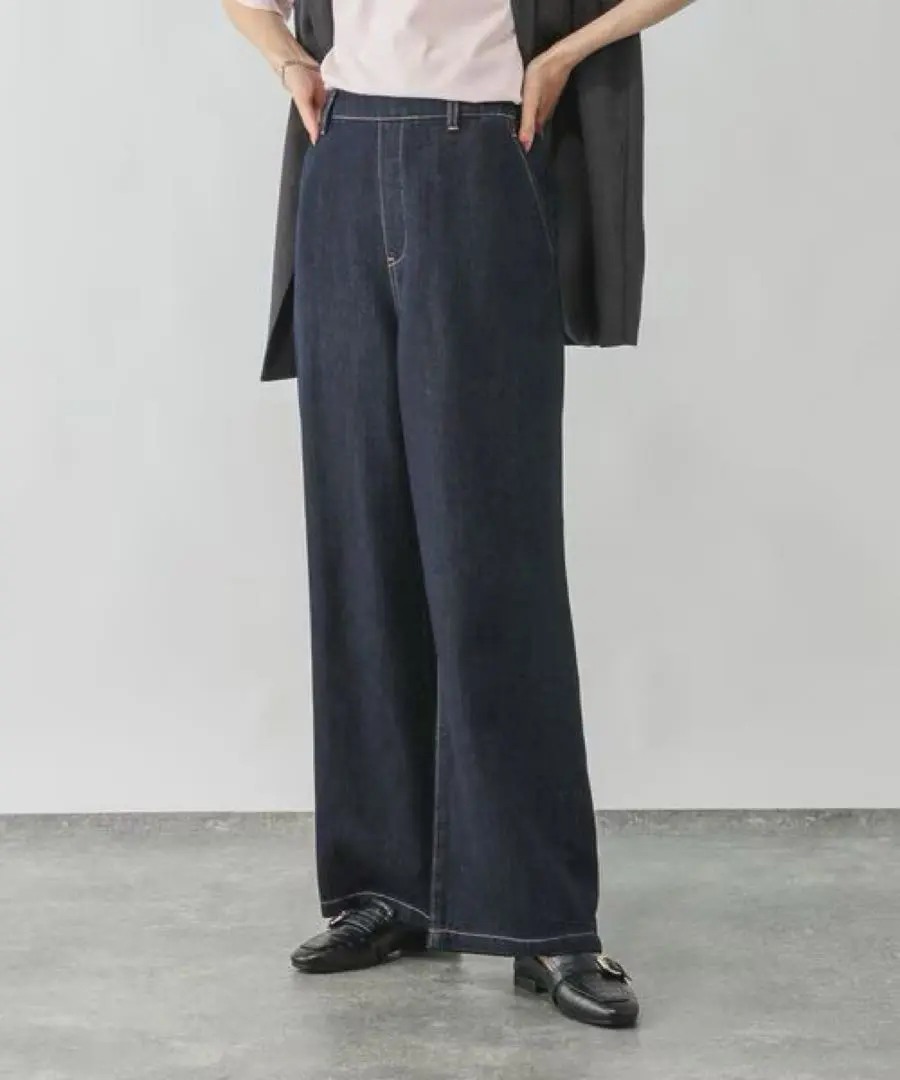 【global work】グローバルワーク　GOODデニムイージーパンツ